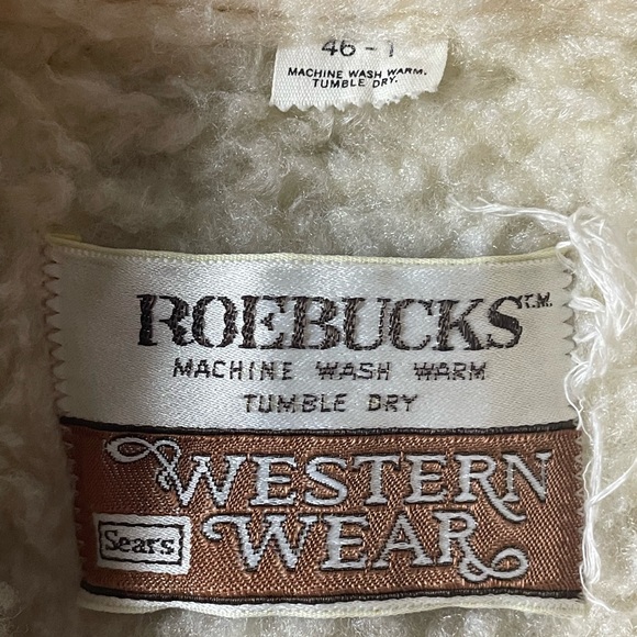 Vintage Sears Roebucks Western Wear Denim Jean Sherpa Jacket Perfect condition! - Picture 3 of 5